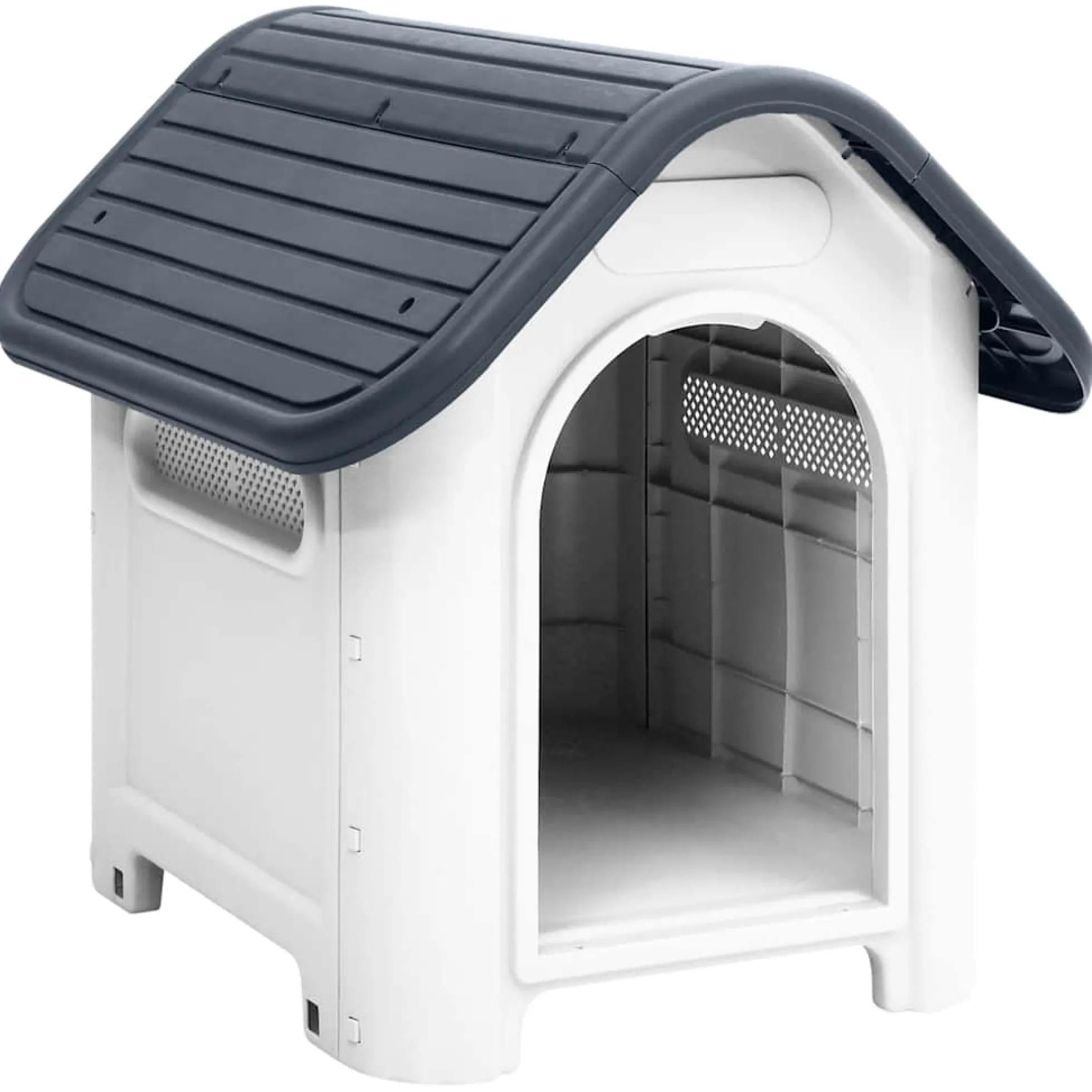 Casa Para Perro Gris 59x75x66 Cm Polipropileno
