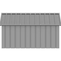 Casa Para Perros Acero Galvanizado Gris 116,5x153x81,5 Cm