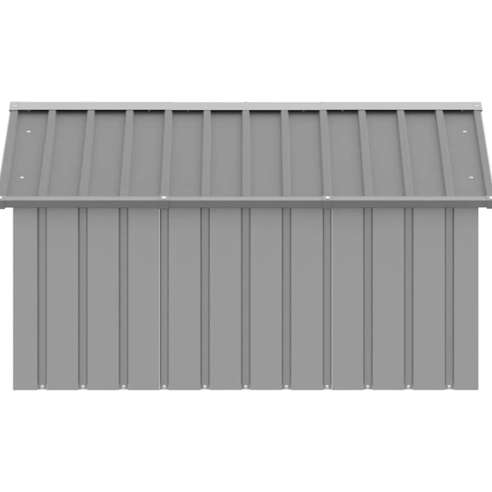 Casa Para Perros Acero Galvanizado Gris 116,5x153x81,5 Cm