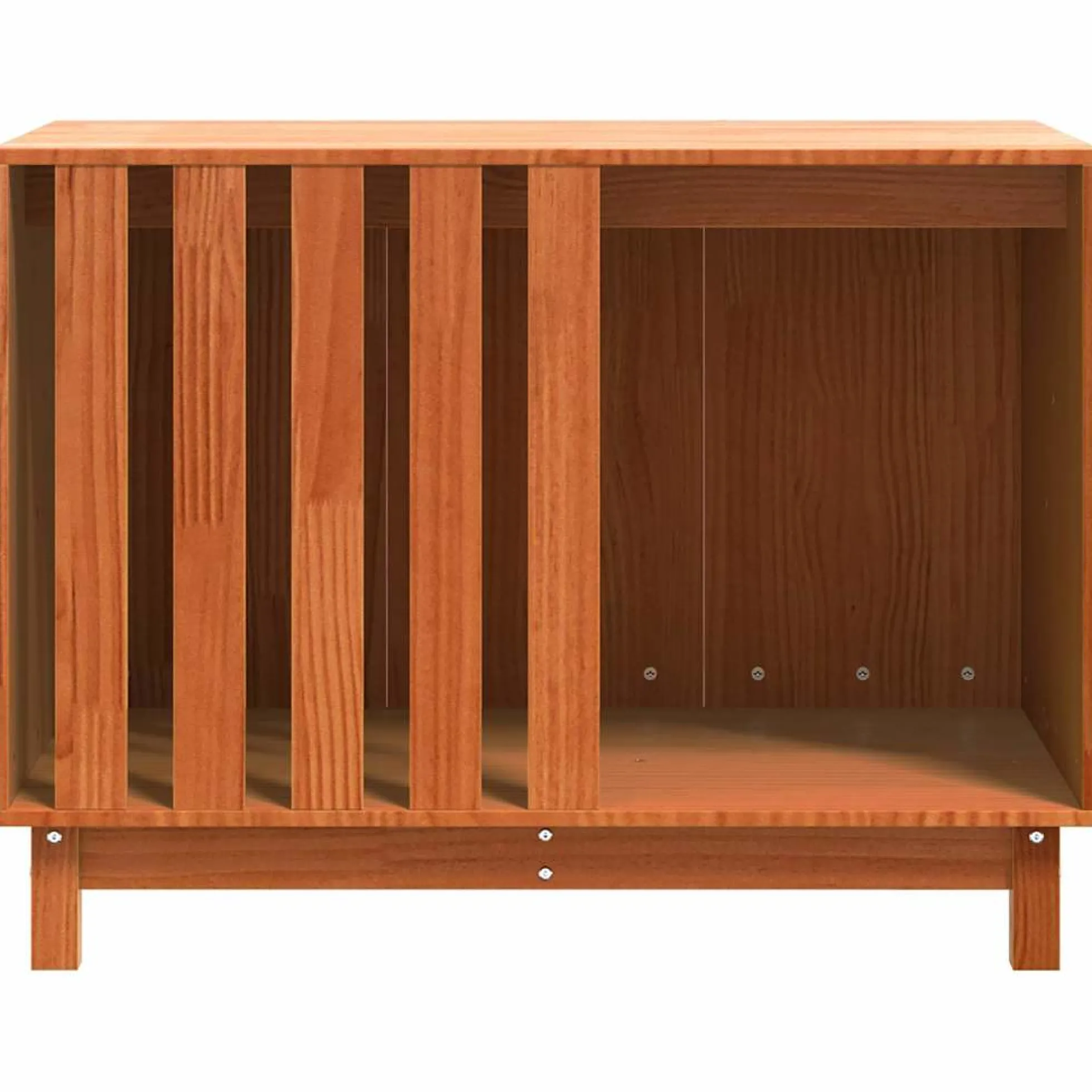 Casa Para Perros Con Almacenamiento Marrón Cera 90 X 60 X 67 Cm