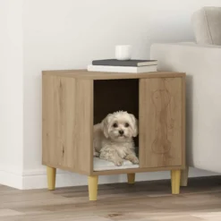 Casa Para Perros Roble Artesanal 44 X 42 X 49 Cm