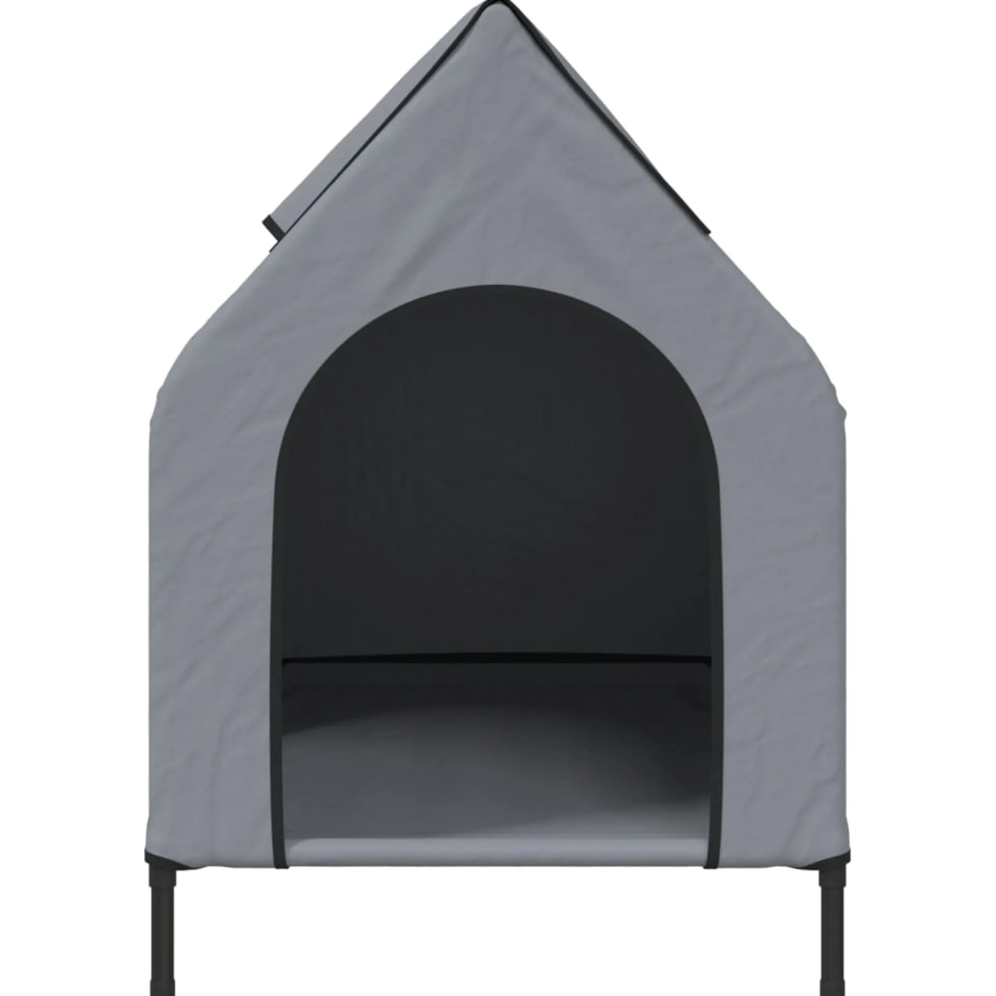 Casa Para Perros Tela Oxford Y Acero Gris Claro