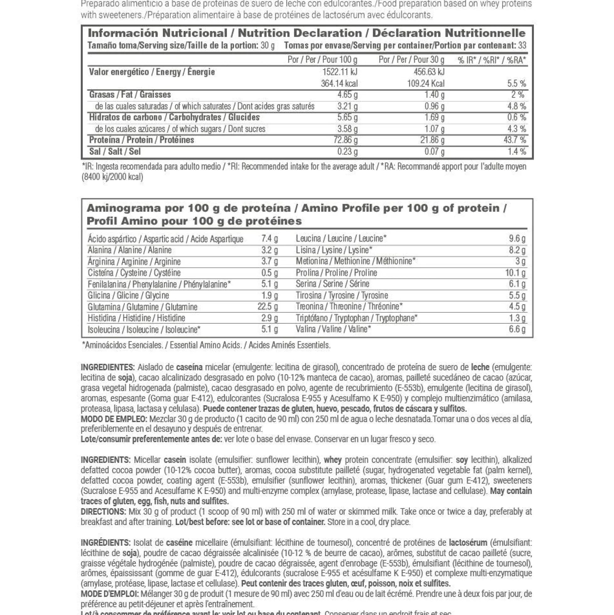 Caseína Micelar Nativa Micelpure™ - 1kg - Chocolate Crujiente - Ayuda A Mantener La Masa Muscula - Masmusculo