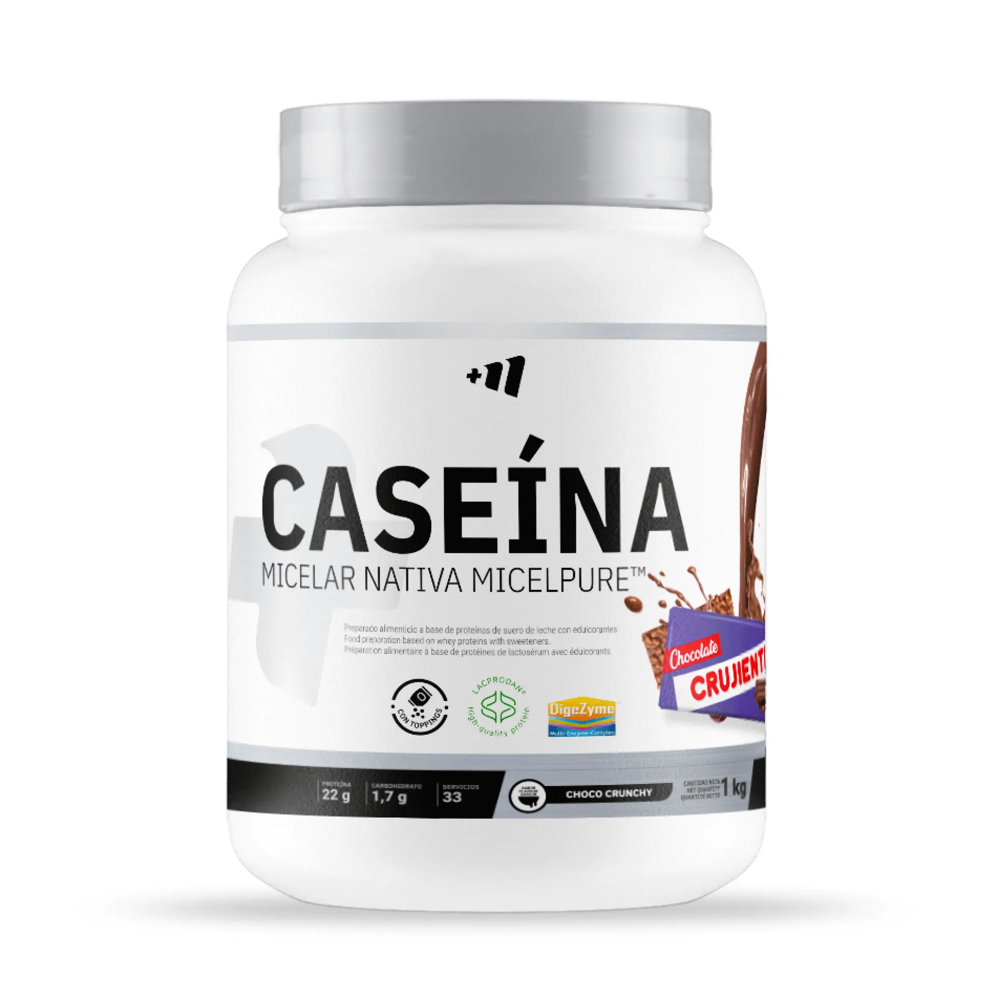 Caseína Micelar Nativa Micelpure™ - 1kg - Chocolate Crujiente - Ayuda A Mantener La Masa Muscula - Masmusculo