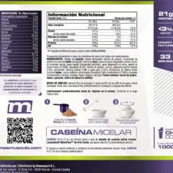 Caseína Micelar Nativa Micelpure™ - 1kg - Batido Chocolat - Ayuda A Mantener La Masa Muscula - Masmusculo