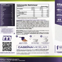 Caseína Micelar Nativa Micelpure™ - 1kg - Natillas De Vainilla - Ayuda A Mantener La Masa Muscula - Masmusculo