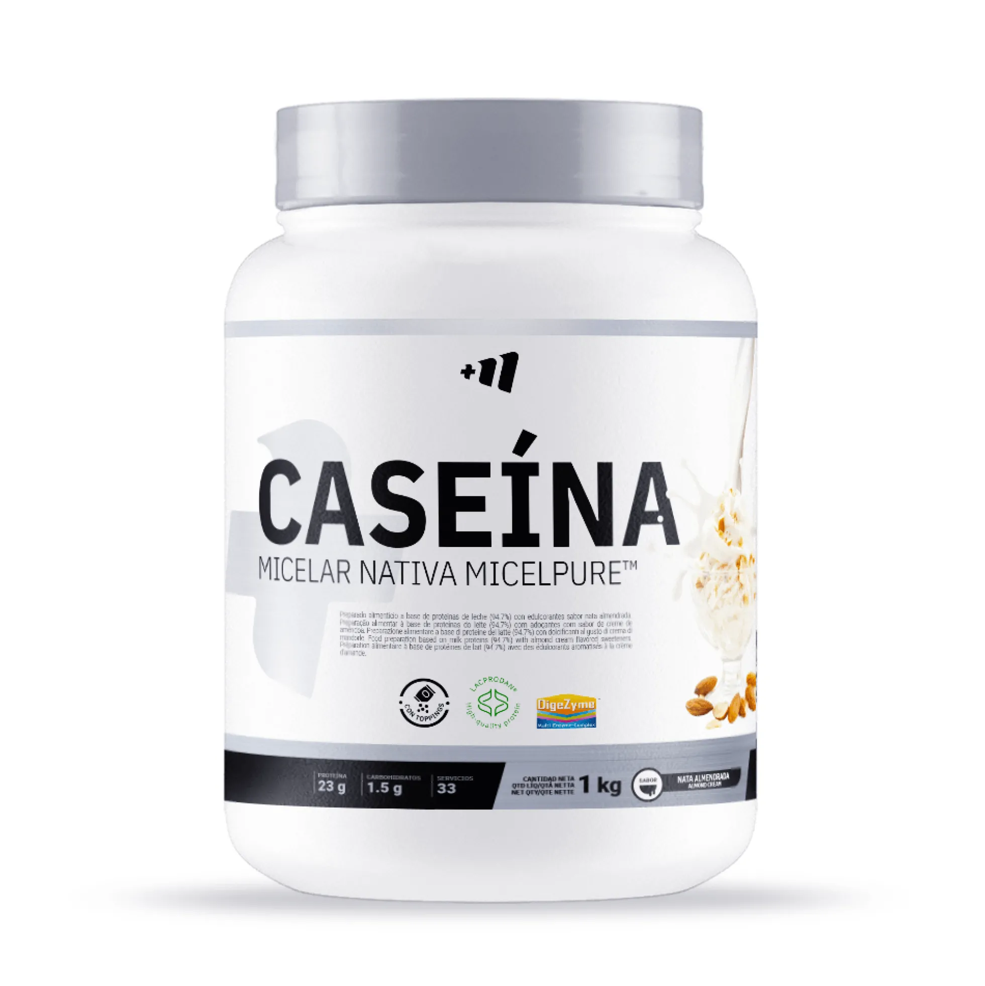 Caseína Micelar Nativa Micelpure™ - 1kg - Nata Almendrada - Ayuda A Mantener La Masa Muscula - Masmusculo