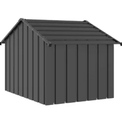 Caseta Para Perros Con Techo Acero Galvanizado 83x130x85 Cm