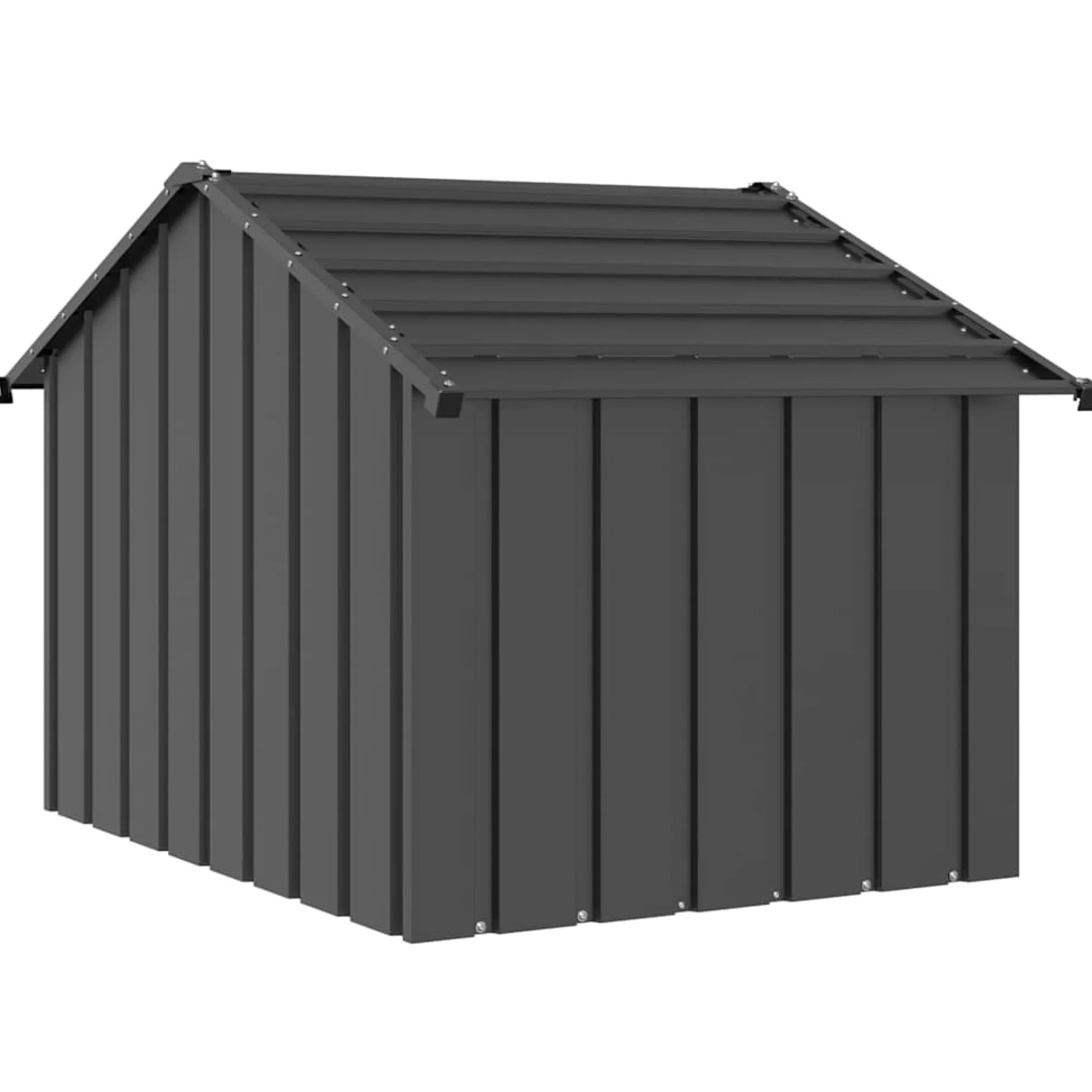 Caseta Para Perros Con Techo Acero Galvanizado 83x130x85 Cm