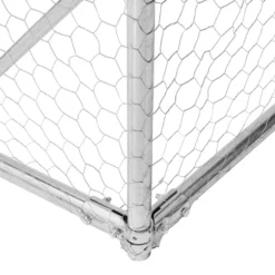 Caseta Para Perros De Exterior Con Cubierta 2x2x1,5 M De Acero Galvanizado