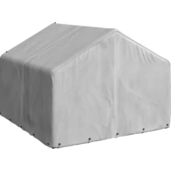 Caseta Para Perros De Exterior Con Cubierta 2x2x1,5 M De Acero Galvanizado