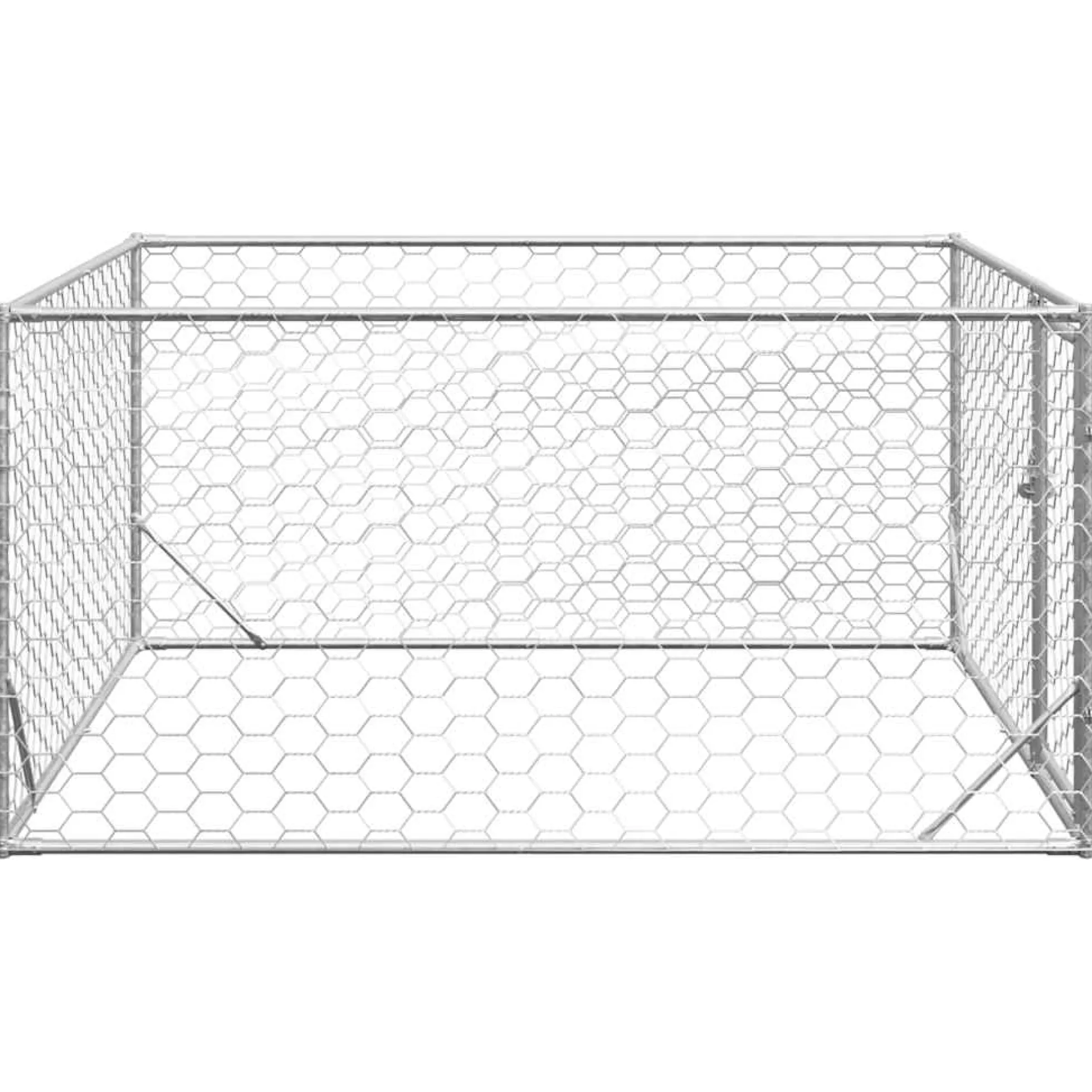 Caseta Para Perros De Exterior Con Puerta 2x2x1 M De Acero Galvanizado