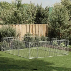 Caseta Para Perros De Exterior Con Puerta De Acero Galvanizado (3 X 4 X 1 M)