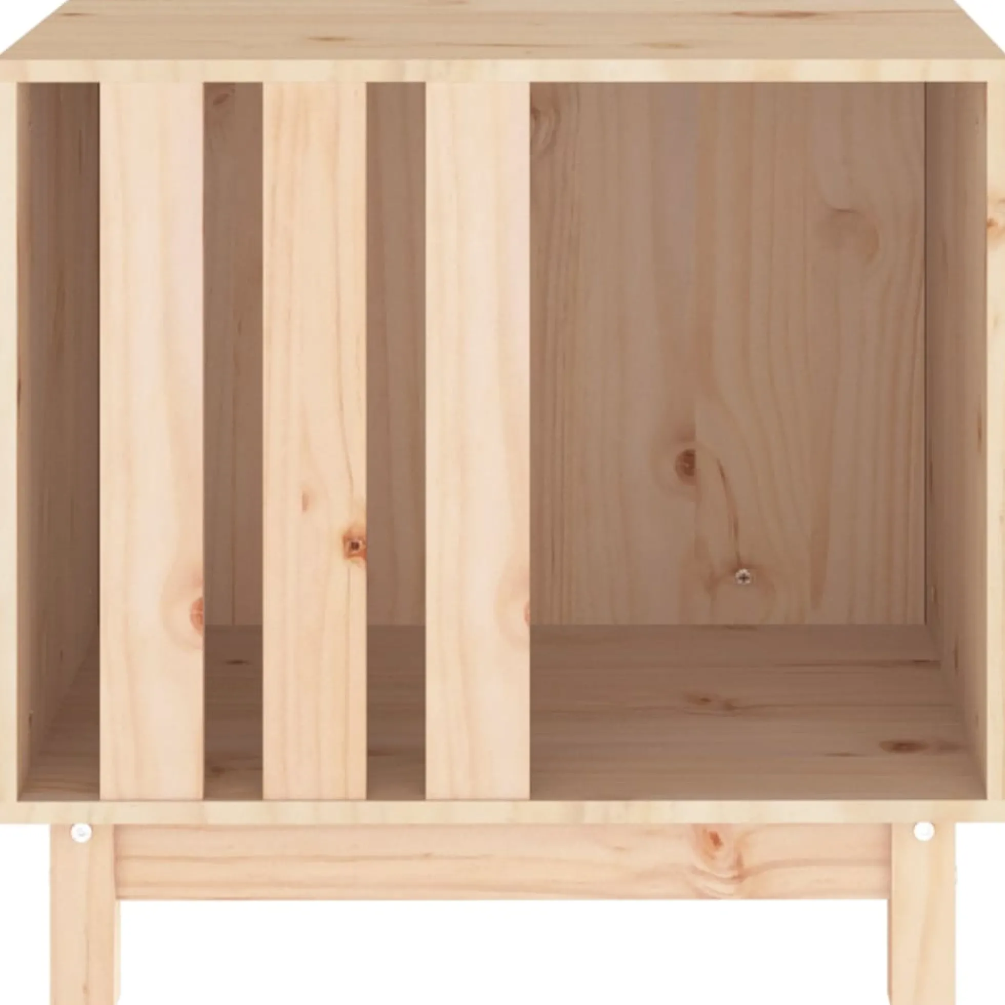 Caseta Para Perros Madera Maciza De Pino 60x45x57 Cm