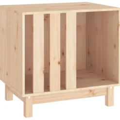 Caseta Para Perros Madera Maciza De Pino 60x45x57 Cm