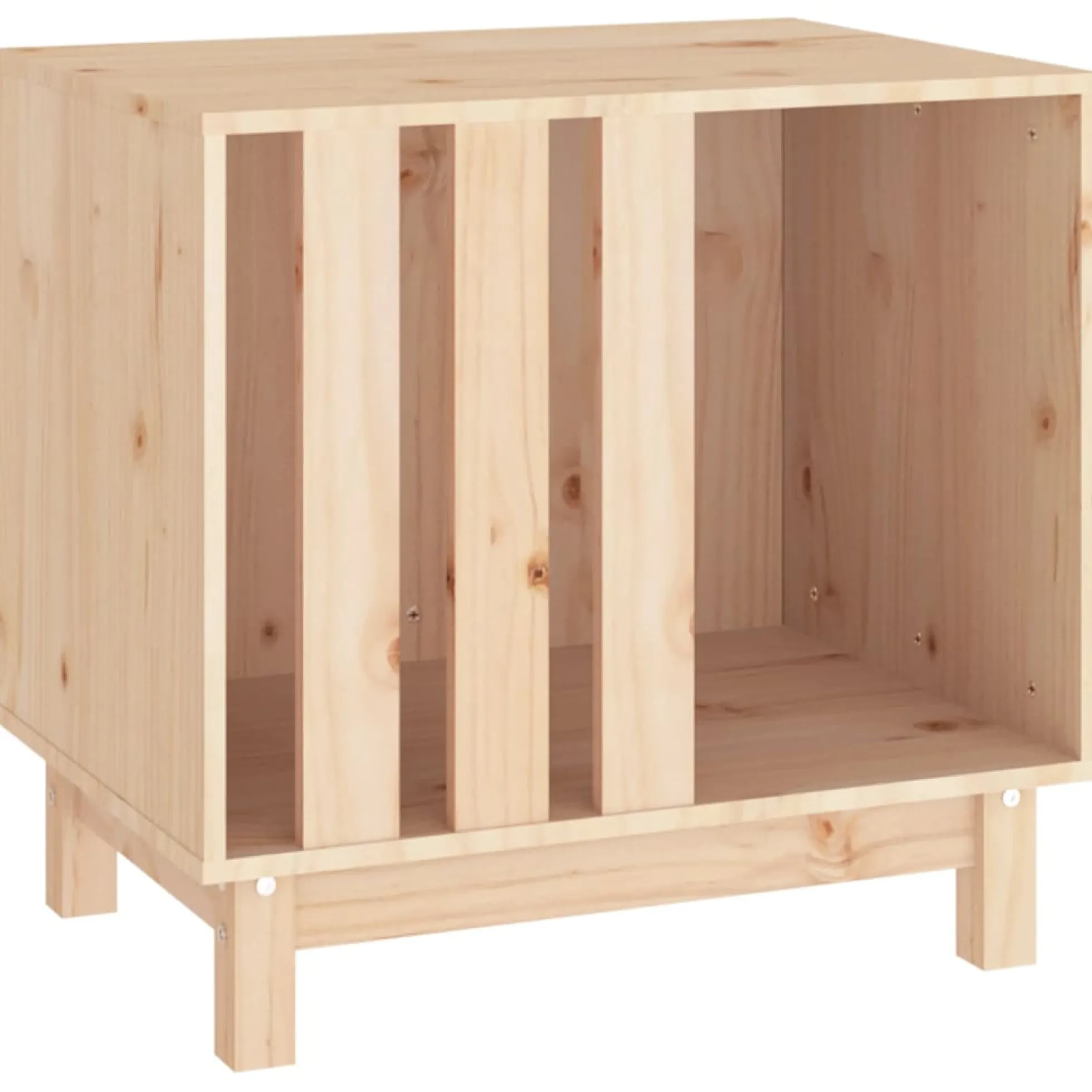 Caseta Para Perros Madera Maciza De Pino 60x45x57 Cm