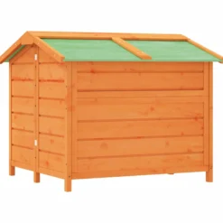 Caseta Para Perros Madera Maciza De Pino Marrón 96x87x80,5 Cm