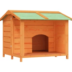 Caseta Para Perros Madera Maciza De Pino Marrón 96x87x80,5 Cm