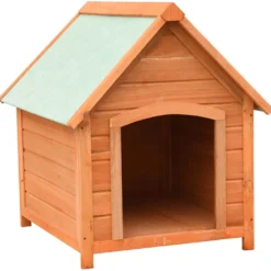 Caseta Para Perros Madera Maciza Pino Y Abeto 72x85x82 Cm
