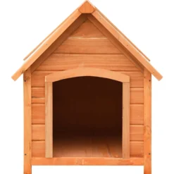 Caseta Para Perros Madera Maciza Pino Y Abeto 72x85x82 Cm