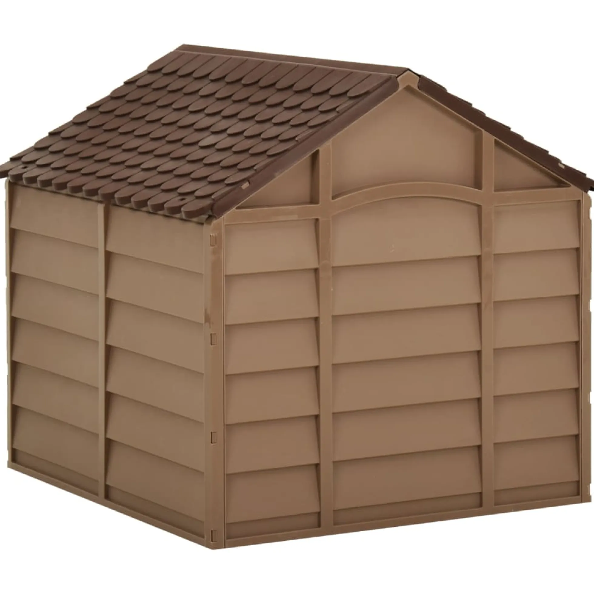 Caseta Para Perros Marrón Pp 71x71,5x68 Cm