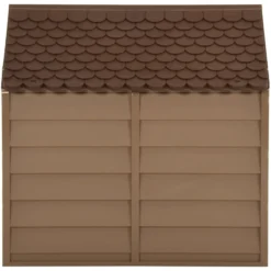 Caseta Para Perros Marrón Pp 71x71,5x68 Cm