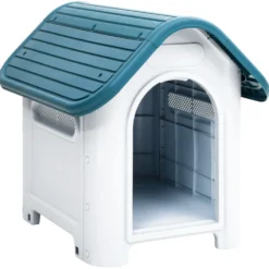 Caseta Para Perros Polipropileno Azul 59x75x66 Cm