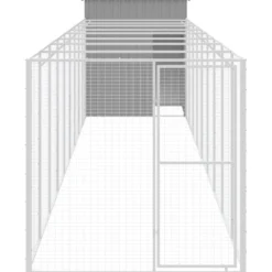 Caseta Perro Corral Acero Galvanizado Gris Claro 165x1067x181cm