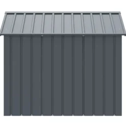 Caseta Perros Con Tejado Acero Galvanizado Gris 117x153x123 Cm