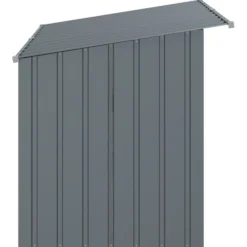 Caseta Perros Con Tejado Acero Galvanizado Gris 153x91x110 Cm