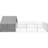 Caseta Perros Exterior Con Corral 7x3x1,9 M Acero Galvanizado