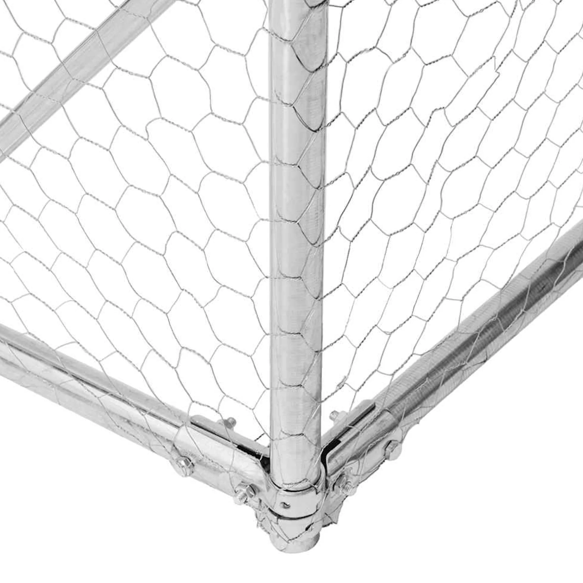 Caseta Perros Exterior Con Corral 7x3x1,9 M Acero Galvanizado