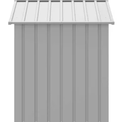Caseta Perros Tejado Acero Galvanizado Gris Claro 117x103x123cm