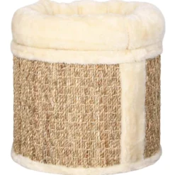 Casita Para Gatos De Lujo Con Cojín Hierba Marina 33 Cm