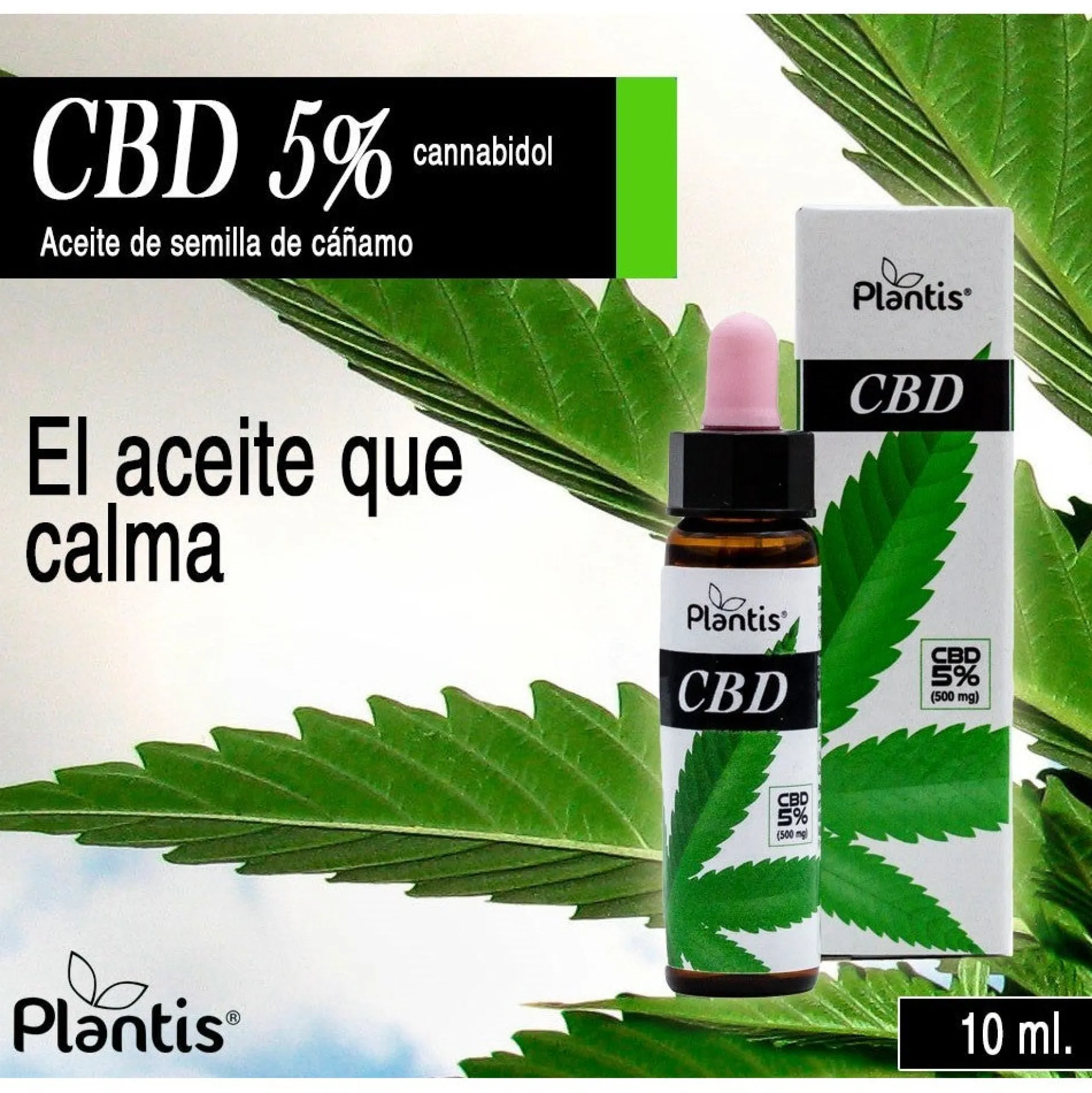 CBD gotas Cannabidiol Plantis 500 mg 10 ml
