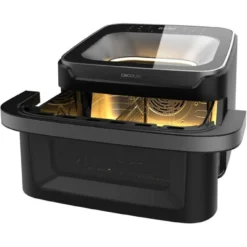 Cecotec Freidora De Aire Sin Aceite - Air Fryer 10l Cecofry Advance 10000 Full Vision. 2200w, Pared Divisoria, 12 Menús