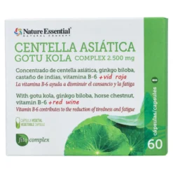 Centella asiática complex Nature Essential 2500 mg, 60 cápsulas