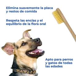 Cepillo de Dientes de Bambú para Perros y Gatos