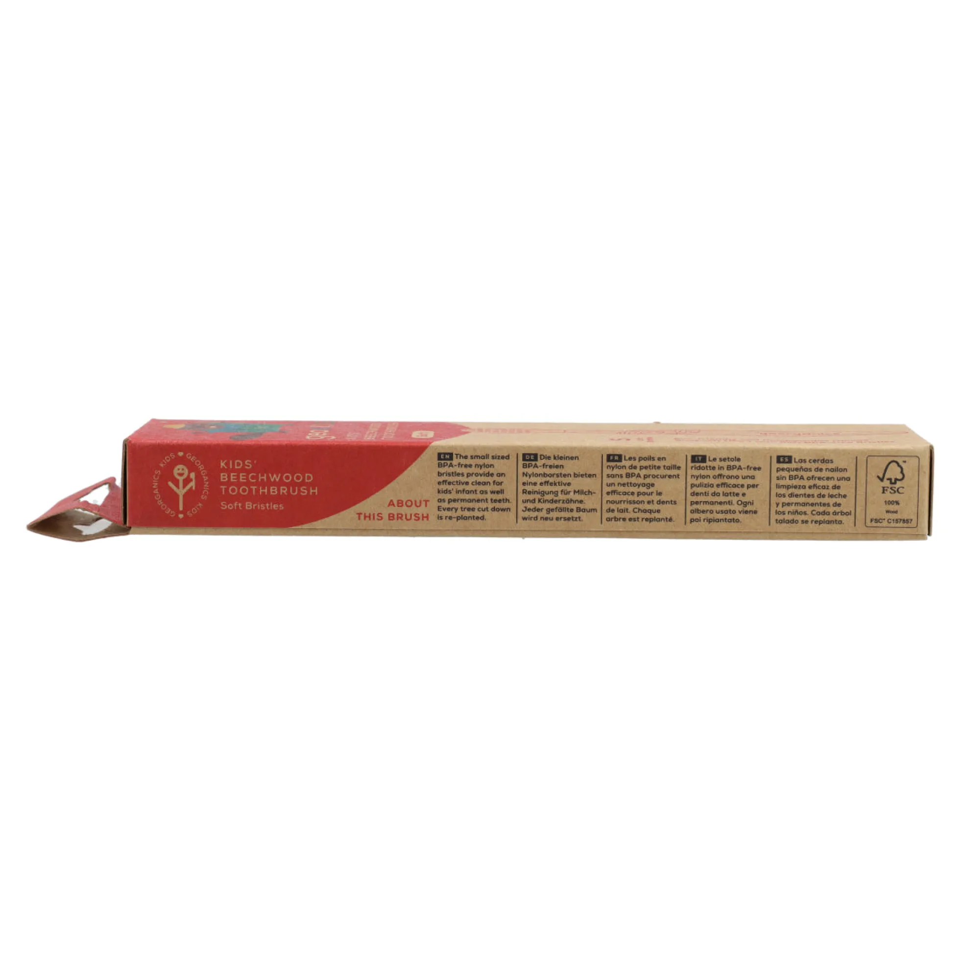 Cepillo de Dientes de madera de Haya KIDS Georganics