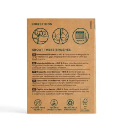 Cepillo interdental ISO 3 de madera de haya 6 unidades Georganics