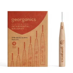 Cepillo interdental ISO 0 de madera de haya 6 unidades Georganics