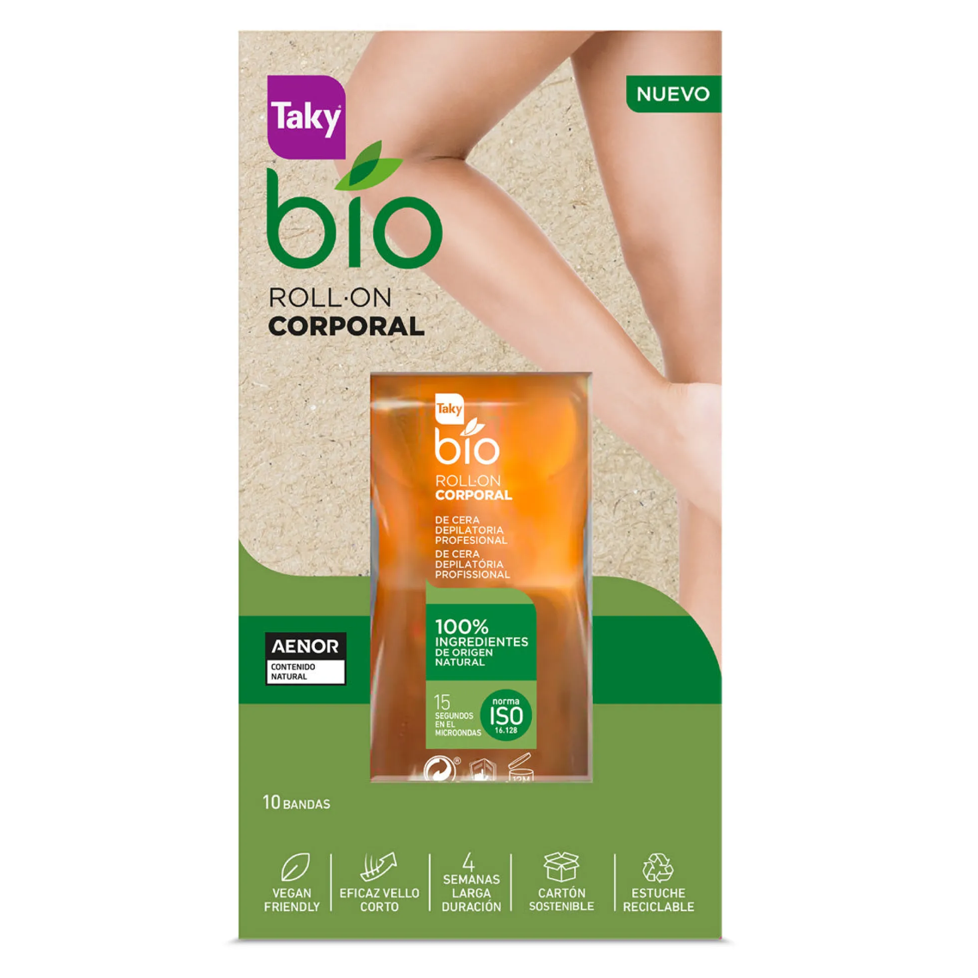 Cera Tibia Rollon BIO ACEITES NATURALES TAKY 200 ml