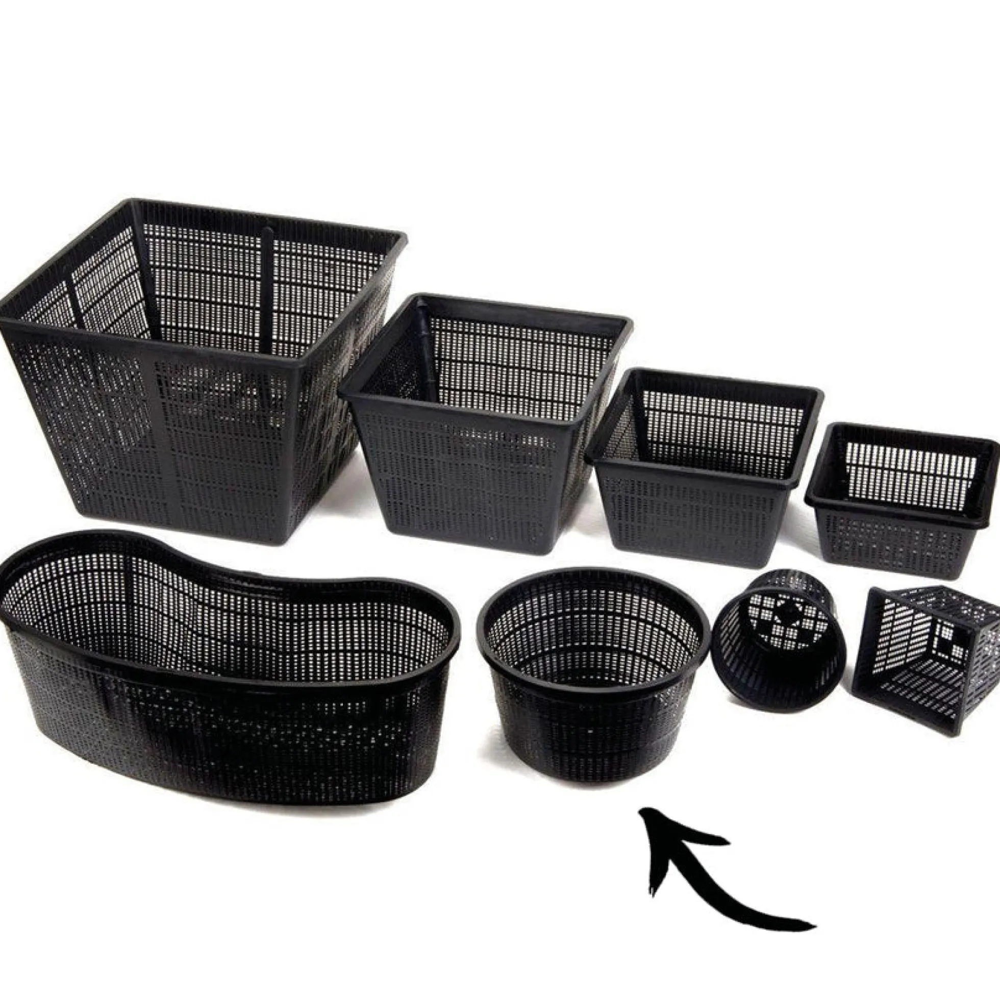 Cesta Estanque - 5 Unidades - Redonda - Ø22 Cm - Cestas Robustas