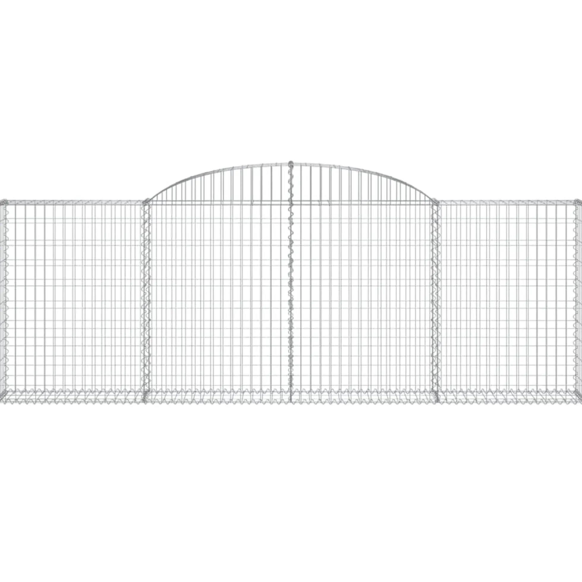 Cestas De Gaviones 30 Uds Forma Arco Hierro 300x30x100/120 Cm
