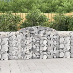 Cestas De Gaviones 30 Uds Forma Arco Hierro 300x30x100/120 Cm