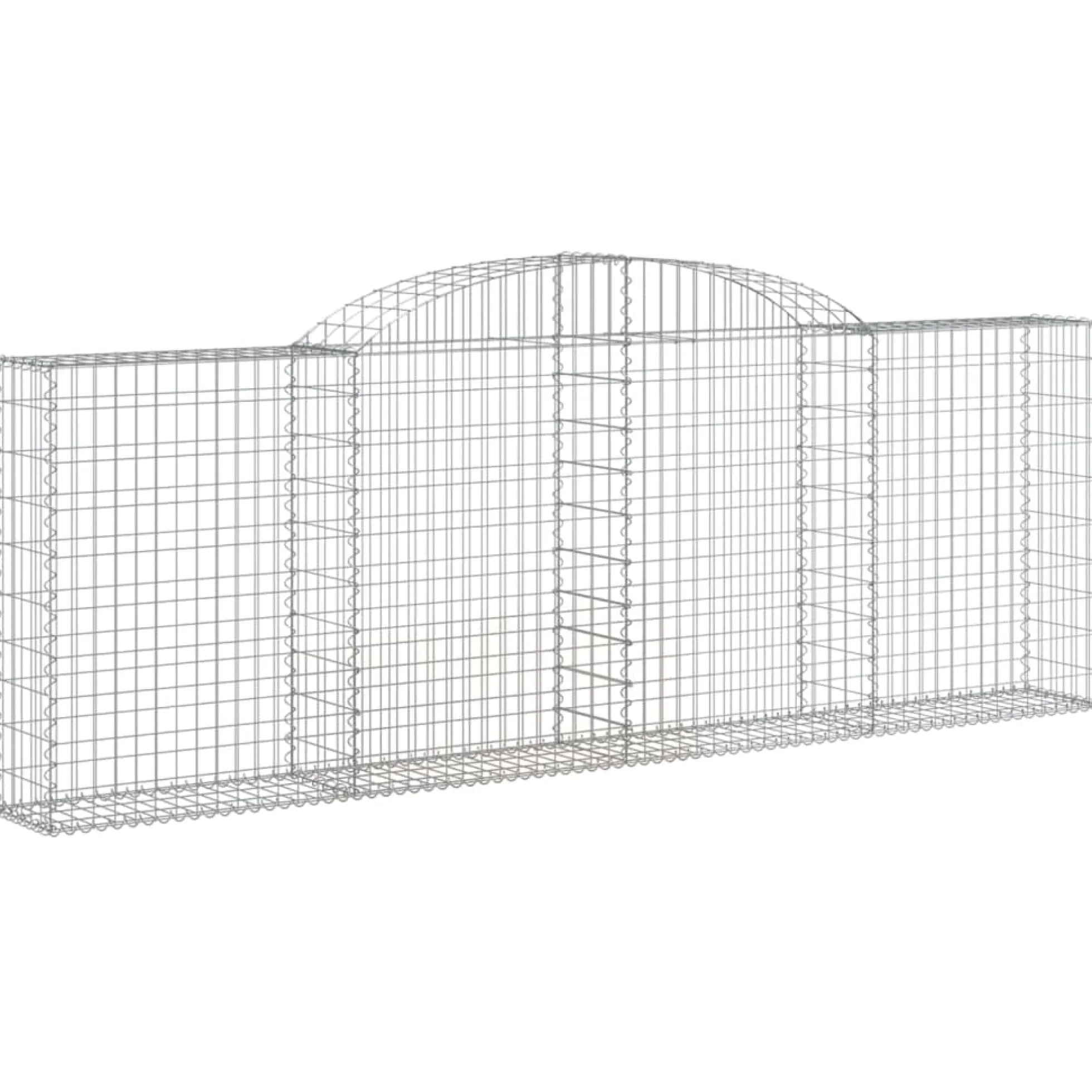 Cestas De Gaviones 30 Uds Forma Arco Hierro 300x30x100/120 Cm