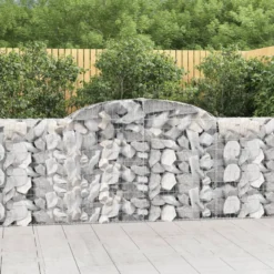 Cestas De Gaviones 13 Uds Forma Arco Hierro 300x30x100/120 Cm