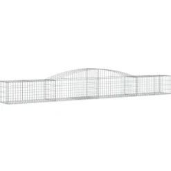 Cestas De Gaviones 15 Uds Forma De Arco Hierro 400x50x40/60 Cm