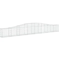 Cestas De Gaviones 4 Uds Forma De Arco Hierro 400x30x40/60 Cm