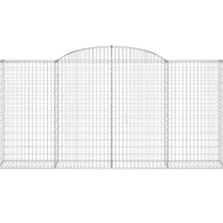 Cestas De Gaviones 8 Uds Forma De Arco Hierro 300x50x140/160 Cm